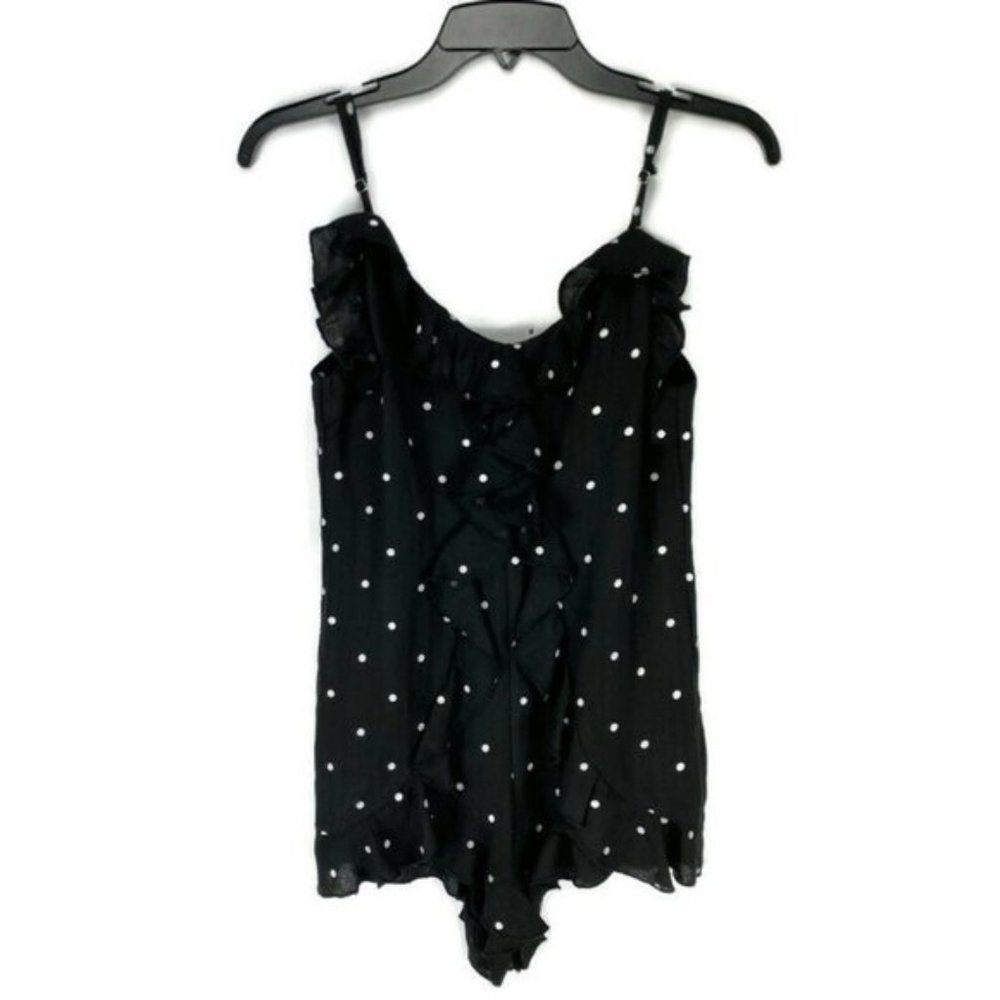 Etophe Studios Black White Polka Dot Ruffle Romper